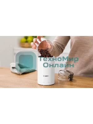 Кофемолка Bosch TSM6A011W 180Вт сист.помол.:ротац.нож вместим.:75гр белый