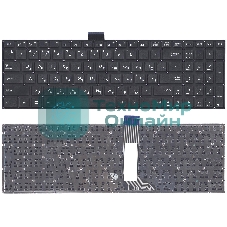 Клавиатура для ноутбука Asus X502 X502CA X502C черная (плоский Enter)