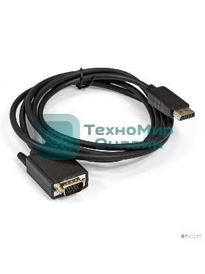 Кабель ExeGate EX284914RUS DisplayPort-VGA ExeGate EX-CC-DPM-VGAM-1.8 (20M/15M, 1,8м, экран)