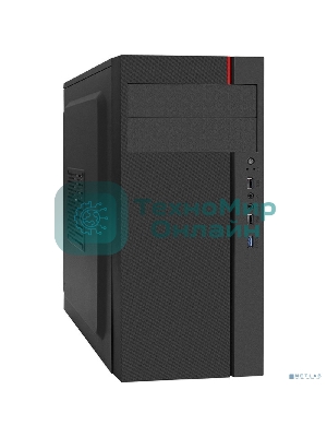 Компьютерный корпус Miditower ExeGate AA-440U (ATX, без БП, 2*USB+1*USB 3.0, аудио, черный)