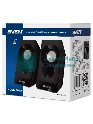 Акустическая система SVEN 300 2.0 черный 6Вт