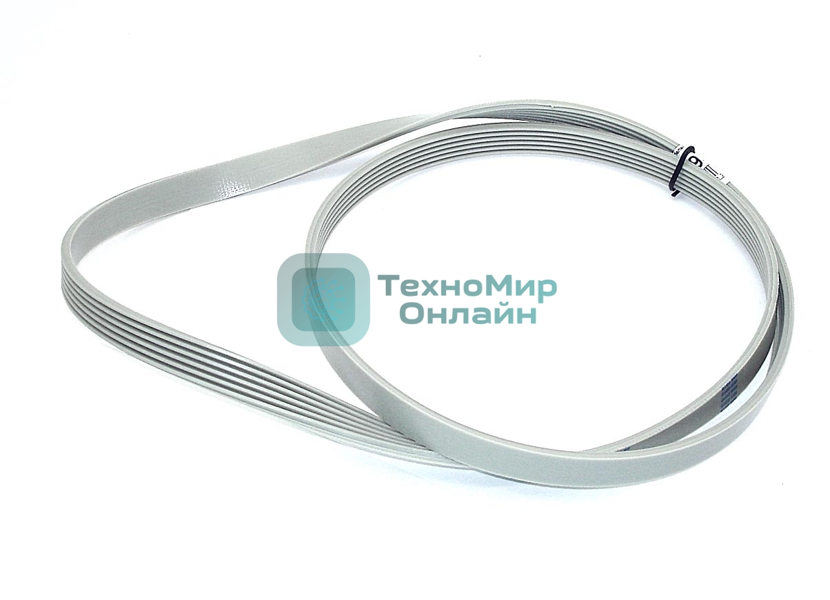 Ремень 1280 J6 для стиральной машины Electrolux, Zanussi, AEG, Whirlpool, Indesit белый 1233мм