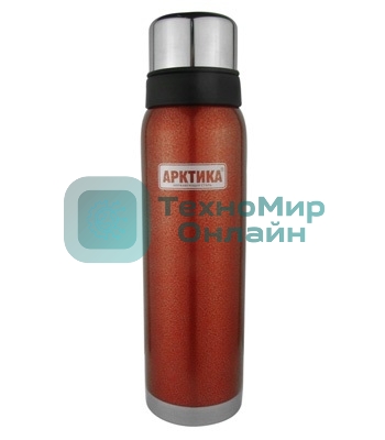 Термос Арктика 106-900 красный, узкое горло 0,9 л американский дизайн