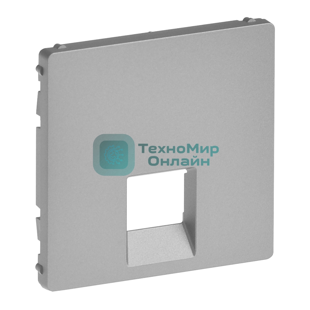 Лицевая панель Розетка RJ11, RJ45, Алюминиевый цвет