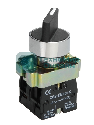 Переключатель LAY5-BD33 на 3 полож. черный I-O-II станд. ручка IEK BSW60-BD-3-K02