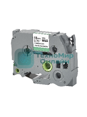 Кассета с лентой S'OK by Sakura Printing TZE745 для Brother, белый на зеленом, 18мм/8м, наклейка