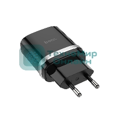 Блок питания (сетевой адаптер) HOCO С12Q Smart QC3.0, один порт USB, 5V, 3.0A, черный