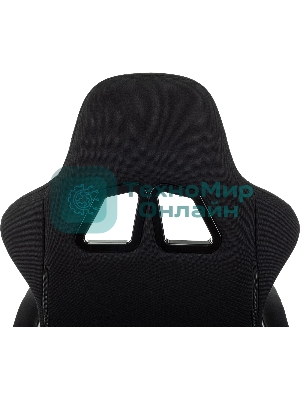 Кресло Zombie Weaver черный, ткань, подголовник, подставка для ног