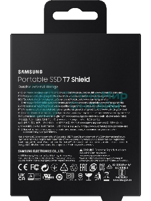 Внешний SSD Samsung T7 Shield, 4TB, USB 3.2 Gen 2 Type-C, R/W 1050/1000, черный