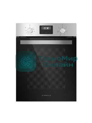 Шкаф духовой электрический Maunfeld EOEM516S, встраиваемый, 51л, дверца с 2 стеклами, нержавеющая сталь