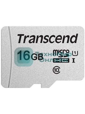 Флеш карта microSD 16Gb Transcend microSDHC Class 10 UHS-1 U1, (без адаптера), TLC