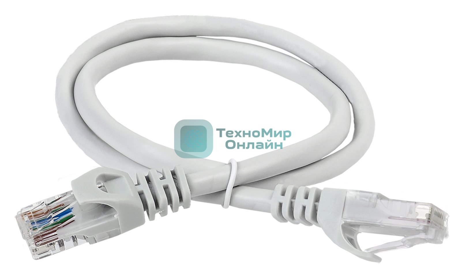 Патч-корд ITK, cat.5e UTP, 1м, серый