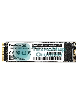 Накопитель SSD EXEGATE NEXTPRO+ KC2000TP1Tb, 1Tb, PCIe 3.0 x4, M.2 2280, NVMe, R/W 1800/1400