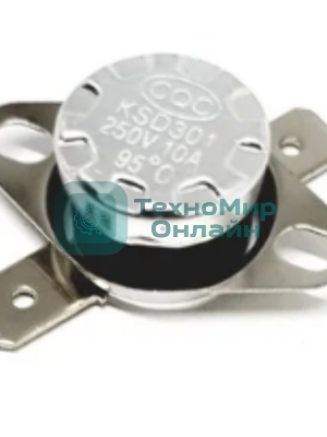Термостат биметаллический KSD301 10А/100 С нормально разомкнутый