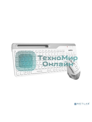Комплект клавиатура+мышь A4Tech FStyler FB2535C беспроводной, USB + Bluetooth, 2000 DPI, белый