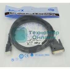 Кабель видео Behpex HDMI (m)/DVI-D (Dual Link) (m) 2м. черный