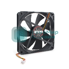 Вентилятор для корпуса Gembird черный, 140 мм, 1800 об/мин, 27 дБ, 3 pin