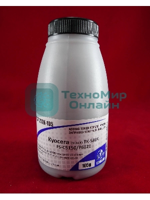 Тонер для Kyocera TK-580K, FS-C5150/P6021 Black (фл. 105г) 3,5K B&W Standart (Tomoegawa) фас. Россия