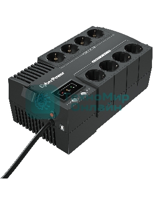 Источник бесперебойного питания CyberPower BS850E NEW линейно-интерактивный 850ВА/480Вт, 4+4 евророзетки, USB UPS Line-Interactive CyberPower BS850E NEW 850VA/480W USB (4+4 EURO)