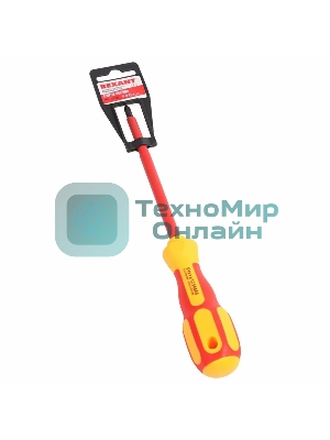 Отвертка Rexant крестовая диэлектрическая PH1 х 125 мм, до 1000 В, двухкомпонентная рукоятка