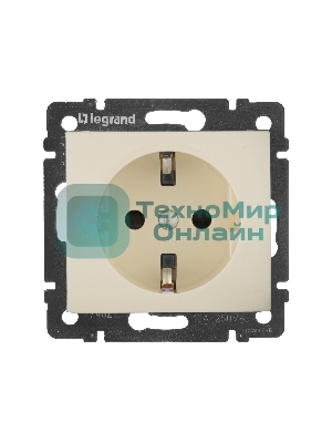 Розетка Legrand 774321 2К+3 со шторками, слон. кость Valena