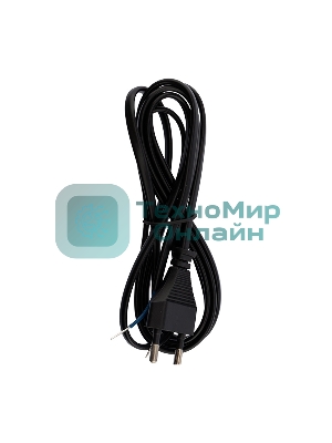 Сетевой шнур Rexant 2х0,75 мм², 1,8 м черный