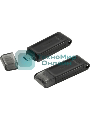 Флешка USB Kingston DataTraveler DT70 (DT70/128Gb), 128Gb, USB Type-C 3.2, R/W 70/45, черный