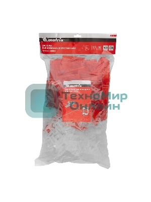 Комплект зажим + клин для системы выравнивания плитки Matrix СВП Ворота XL, 200/100 шт. в пакете