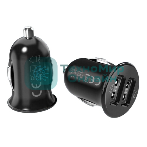 Автомобильное зарядное устройство ACD черный 24Вт, 2xUSB, 5В, 4.8А RTL