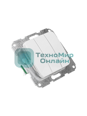 Выключатель Kranz DEA 3кл с/у 10А мех. белый