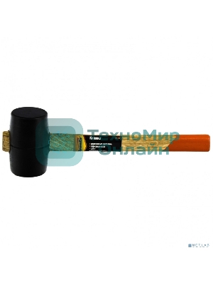 Киянка резиновая Sparta 225 г, черная резина, деревянная рукоятка