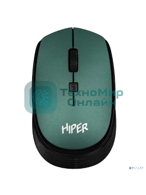Мышь беспроводная HIPER HOMW-084 зеленый, 1600 dpi, радиоканал, USB, кнопки - 4