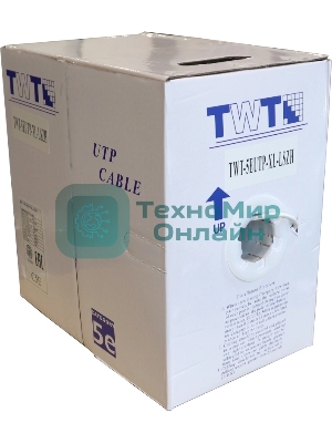 Кабель TWT UTP, серии XL, 4 пары, cat.5e, LSZH, белый, 305 м.