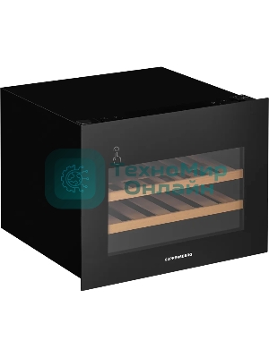 Винный шкаф Kuppersberg RBW 46, встраиваемый, High-Tech, объем 62 л, вместимость 28 бутылок, диапазон температуры 5-20 градусов, сенсорное открытие двери, 2 полки из бука, LCD дисплей, уровень шума 40 дБ, черный