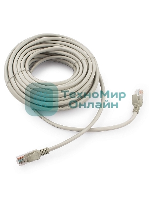 Патч-корд UTP Cablexpert cat.5e, 15м, литой, многожильный серый