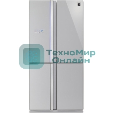 Холодильник Sharp SJ-FS97VSL серебристый трехкамерный 393/207 л морозилка снизу