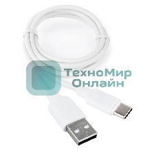 Кабель USB2.0 Cablexpert CCB-USB2-AMCMO2-1MW, AM/Type-C, издание Classic 0.2, длина 1м, белый, блистер