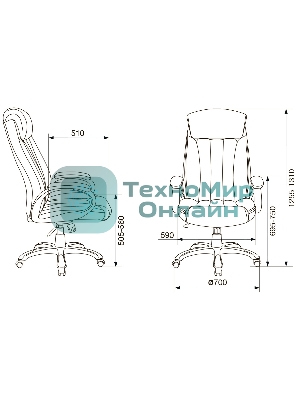 Кресло Бюрократ T-9922N Leather Venge Black черный, экокожа