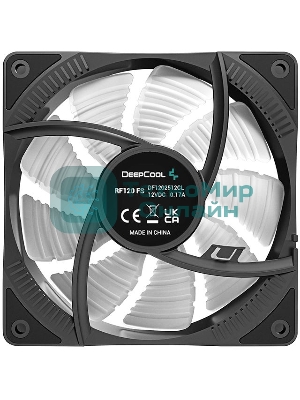 Вентилятор для корпуса DEEPCOOL RF120 FS черный, 120 мм, 1500 об/мин, 27 дБ, 4 pin