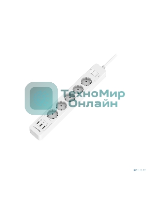 Удлинитель с USB зарядкой Harper UCH-510 White