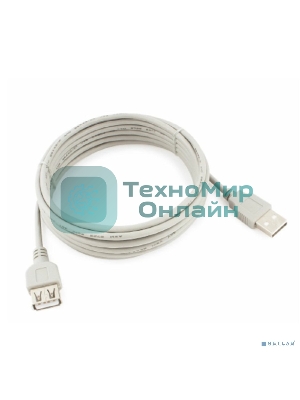 Кабель удлинит. USB2.0 Cablexpert CC-USB2-AMAF-10-N, AM/AF, медь, 3.0м, пакет