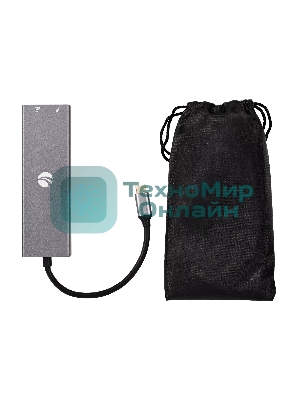 Адаптер VCOM CU459 Type-Cm --> RJ-45+2USB3.0(f) + PD100 Вт Alum Shell