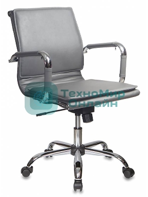 Кресло Бюрократ CH-993-Low/grey серый, экокожа