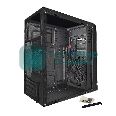 Компьютерный корпус ExeGate EX283057RUS Minitower ExeGate BAA-106 Black, mATX, (AAA350, 80мм), 2хUSB, Audio