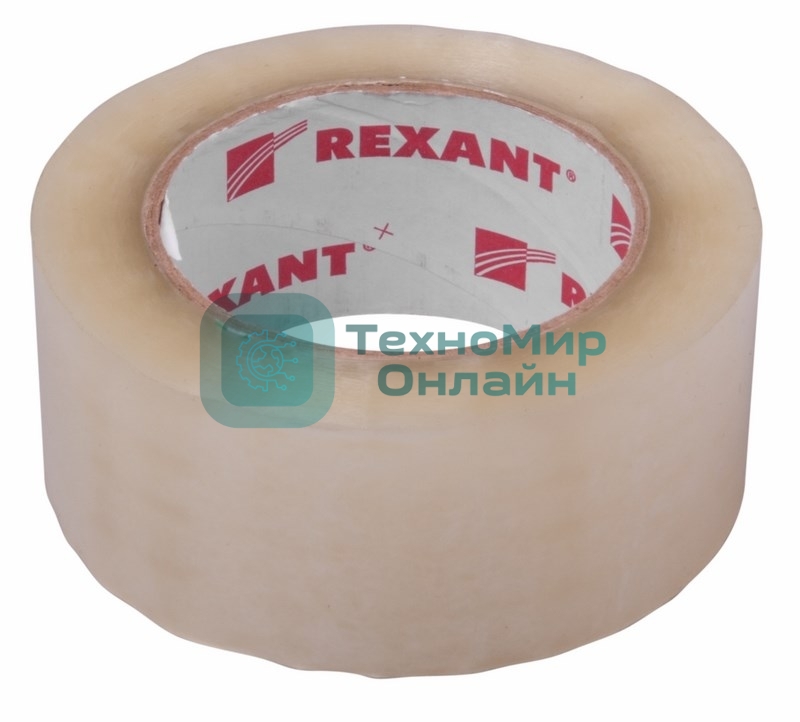 Скотч упаковочный Rexant 48 мм х 50 мкм, прозрачный, рулон 66 м