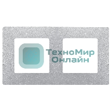 Рамка ETIKA 2 поста алюминий ETIKA Рамка 2 поста алюминий