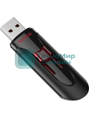 Флешка USB Sandisk CZ600 Cruzer Glide (SDCZ600-128G-G35), 128Gb, USB 3.0, R/W 100/20, черный