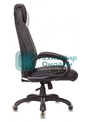 Кресло Бюрократ T-9922N Leather Venge Black черный, экокожа