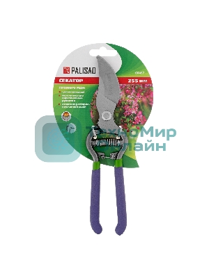 Секатор прямого реза Palisad 255 мм, цельнокованый, металлические обрезиненные рукоятки
