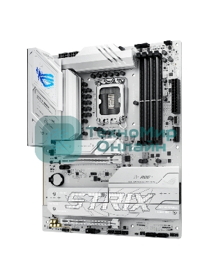 Материнская плата ASUS ROG STRIX B860-A GAMING WIFI, LGA1851, Intel B860, 4xDDR5, 4xSATA, 4xM.2, 2xPCIe 5.0 x16, 1xDP, 1xHDMI, 1x2.5Gb LAN, Wi-Fi, Bluetooth, 4xUSB 2.0, 2xUSB 3.2 Gen 1, 3xUSB 3.2 Gen 2, 1xUSB 4, 2xUSB-C, 3x3.5 мм, 7.1, ATX